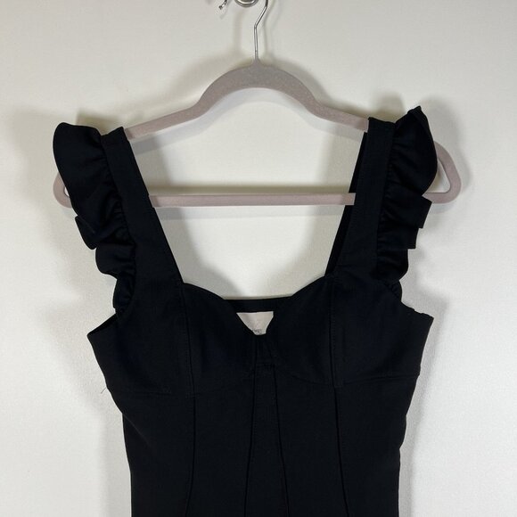 Cinq a Sept Jolie Mathis Mini Dress in Black Womens Size 2‎ Designer Feminine - Picture 2 of 11